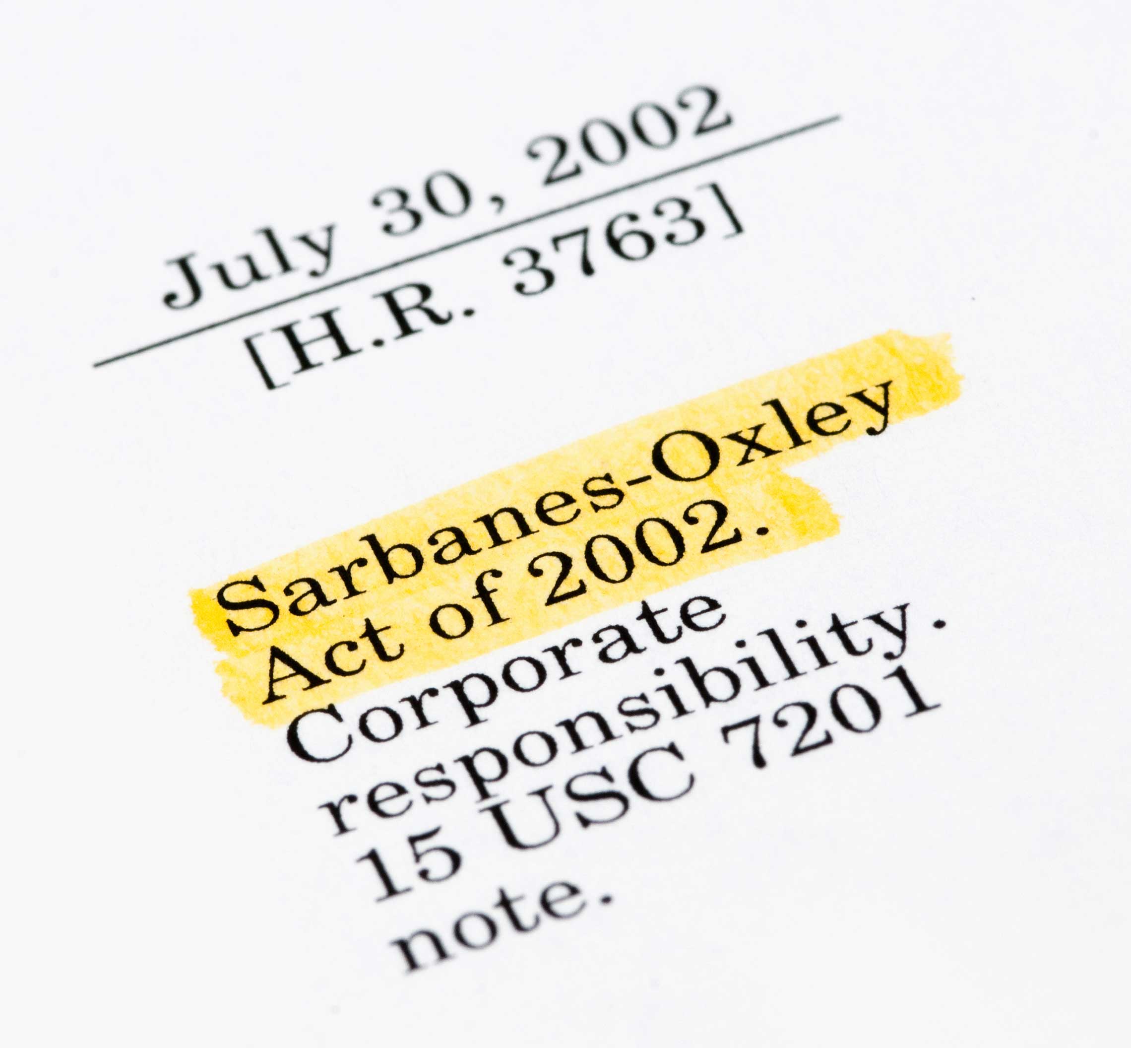 Corporate Scandals and the Sarbanes Oxley Act